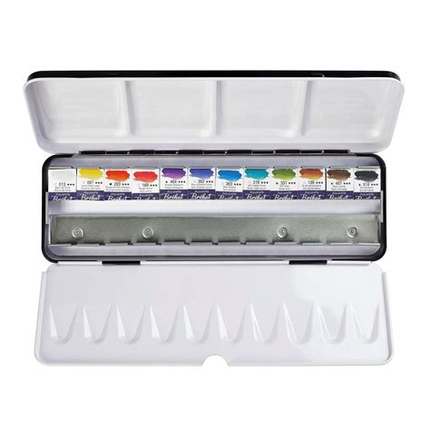 aquarelle extra-fine boite métal black box 12 demi-godets|Boîte métal 12 ½ godets + 6 offerts .